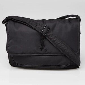 Yves Saint Laurent Black Econyl Nylon Niki Messenger Bag